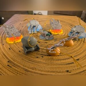 STAR WARS Spaceships Christmas Ornaments Set - 2005 Lucasfilm